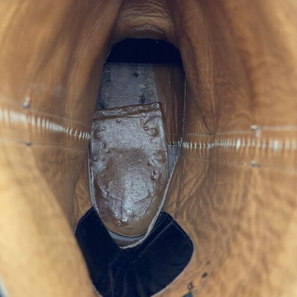 El Dorado Cowboy Boots Men's 9D Black Cherry Leather Western Stovepipe Vintage - Picture 8 of 16